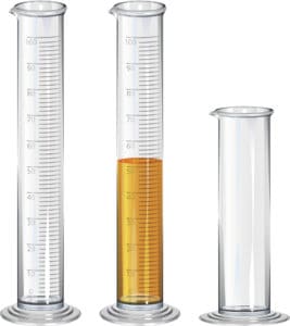 Chemistry Apparatus - Graduated Cylinder with Fluid