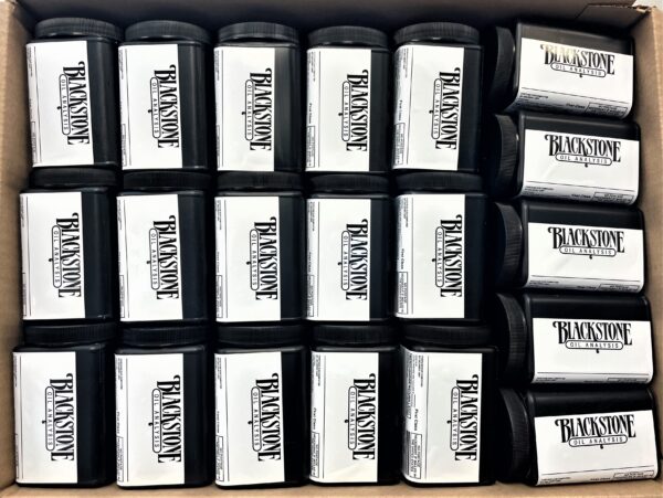 Many oil sample kits in box