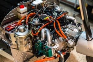 Close up of a Rotax engine in an RV-12