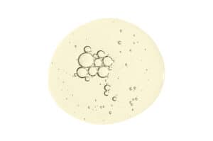 Oil drop with bubbles