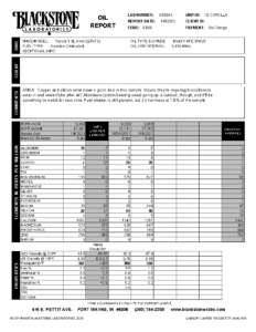 Anna's Corolla oil report