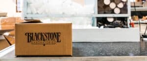 Blackstone box on a countertop in the kit-building room