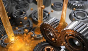 Oil splashing onto gears