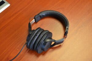 Headphones on a table