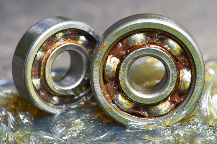 Bearings packed with grease