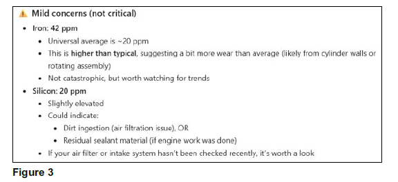 Excerpt from AI's comments about our report.